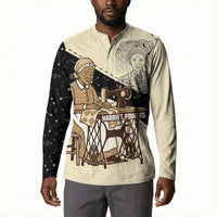 Harriet Powers Celestial Mystery Button Sweatshirt Vintage Line Art - African American Folk Quilt Pattern