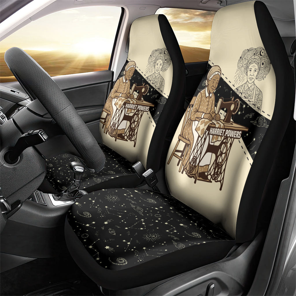 Harriet Powers Celestial Mystery Car Seat Cover Vintage Line Art - African American Folk Quilt Pattern
