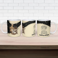 Harriet Powers Celestial Mystery Ceramic Mug Vintage Line Art - African American Folk Quilt Pattern