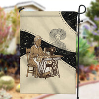 Harriet Powers Celestial Mystery Garden Flag Vintage Line Art - African American Folk Quilt Pattern