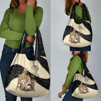 Harriet Powers Celestial Mystery Grocery Bag Vintage Line Art - African American Folk Quilt Pattern