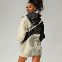 Harriet Powers Celestial Mystery Hoodie Dress Vintage Line Art - African American Folk Quilt Pattern