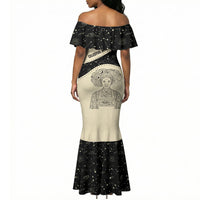 Harriet Powers Celestial Mystery Mermaid Dress Vintage Line Art - African American Folk Quilt Pattern