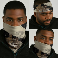 Harriet Powers Celestial Mystery Neck Gaiter Vintage Line Art - African American Folk Quilt Pattern