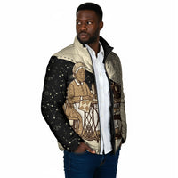 Harriet Powers Celestial Mystery Padded Jacket Vintage Line Art - African American Folk Quilt Pattern