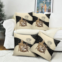 Harriet Powers Celestial Mystery Pillow Cover Vintage Line Art - African American Folk Quilt Pattern