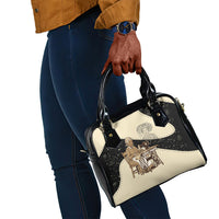Harriet Powers Celestial Mystery Shoulder Handbag Vintage Line Art - African American Folk Quilt Pattern