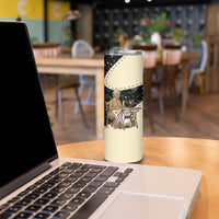 Harriet Powers Celestial Mystery Skinny Tumbler Vintage Line Art - African American Folk Quilt Pattern