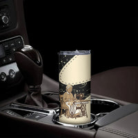 Harriet Powers Celestial Mystery Skinny Tumbler Vintage Line Art - African American Folk Quilt Pattern