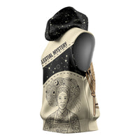 Harriet Powers Celestial Mystery Sleeveless Hoodie Vintage Line Art - African American Folk Quilt Pattern