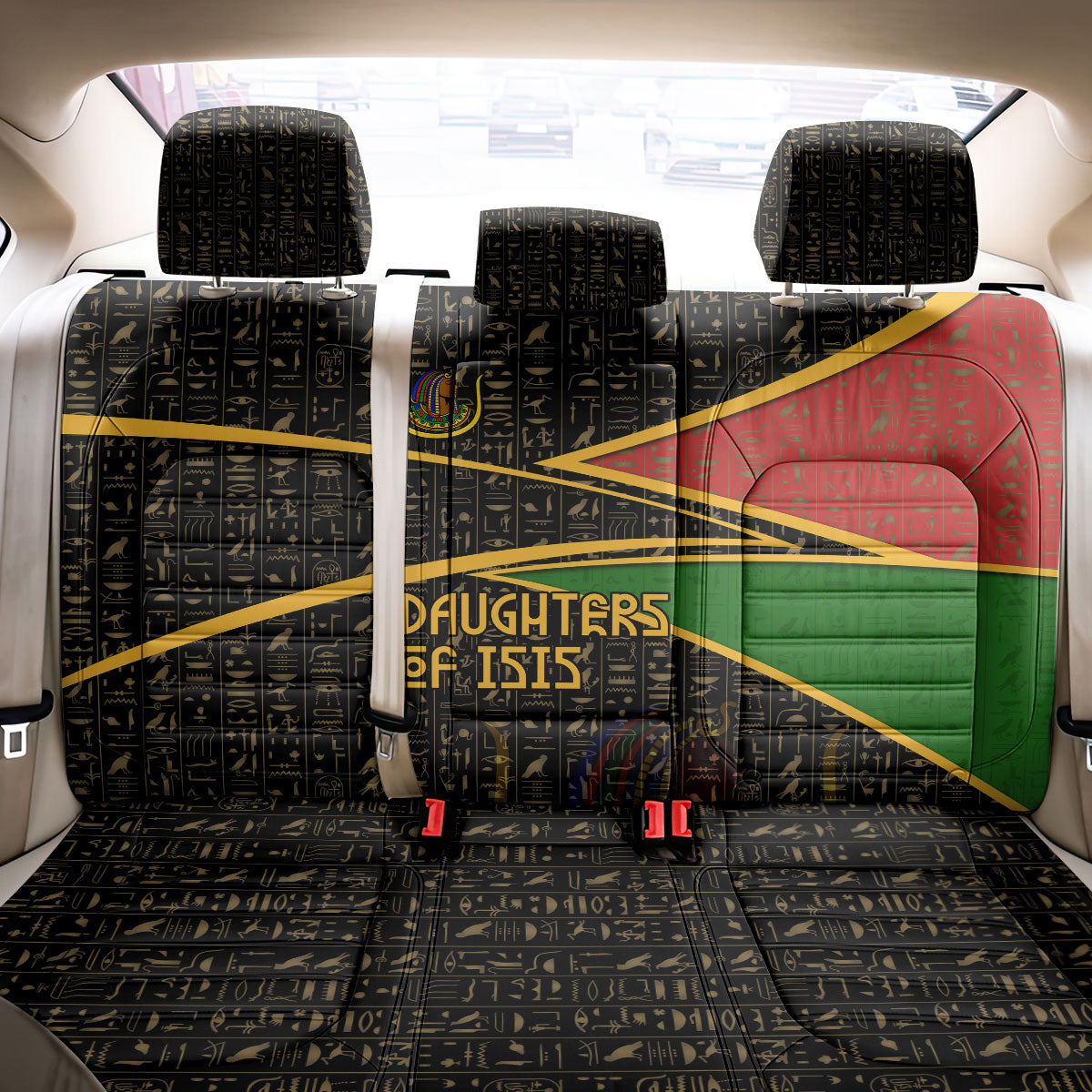 Daughters Of Isis Back Car Seat Cover Ancient Egyptian Queen Hieroglyphic Art