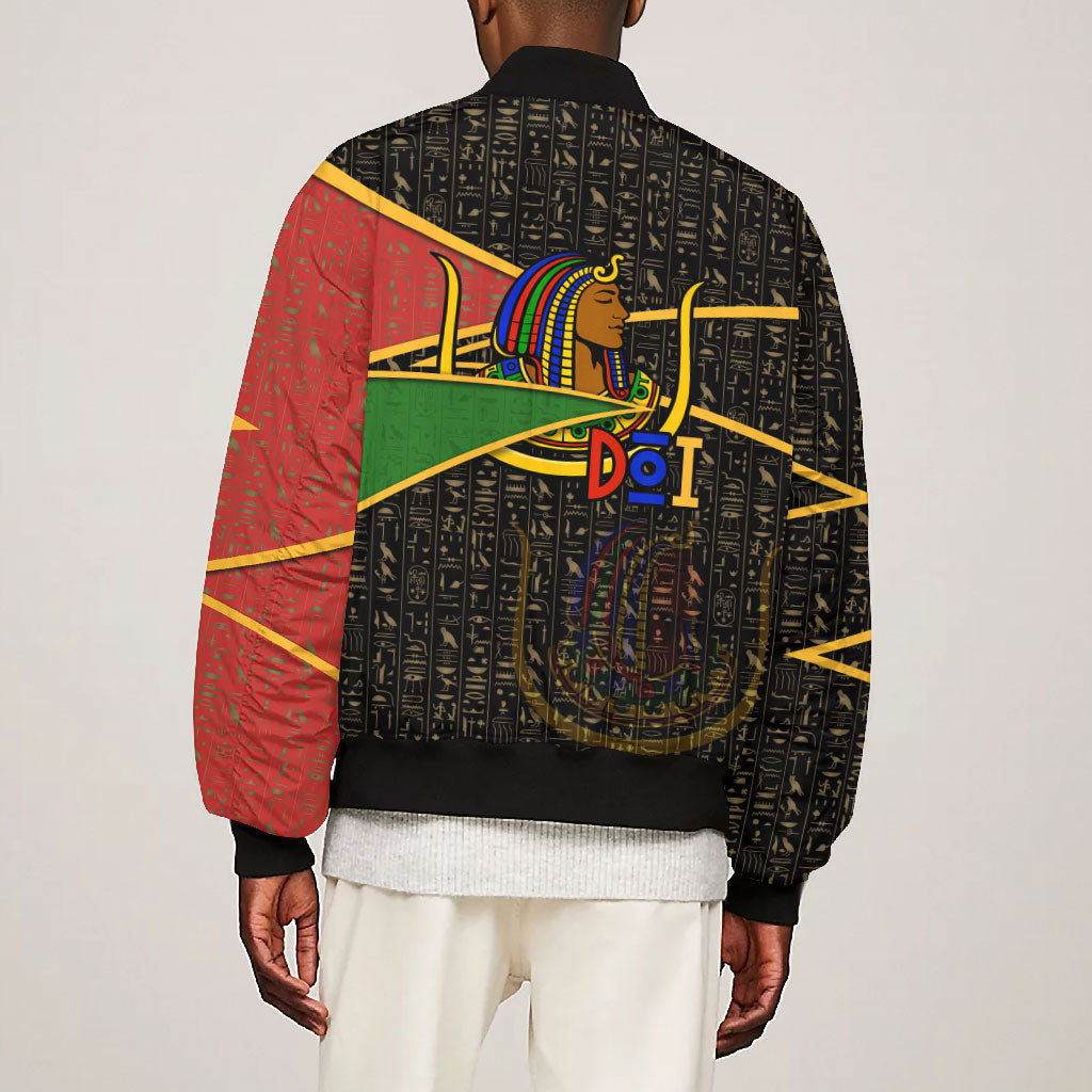 Daughters Of Isis Bomber Jacket Ancient Egyptian Queen Hieroglyphic Art