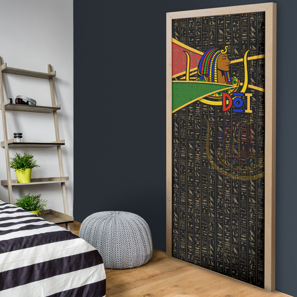 Daughters Of Isis Door Cover Ancient Egyptian Queen Hieroglyphic Art