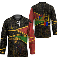 Daughters Of Isis Hockey Jersey Ancient Egyptian Queen Hieroglyphic Art