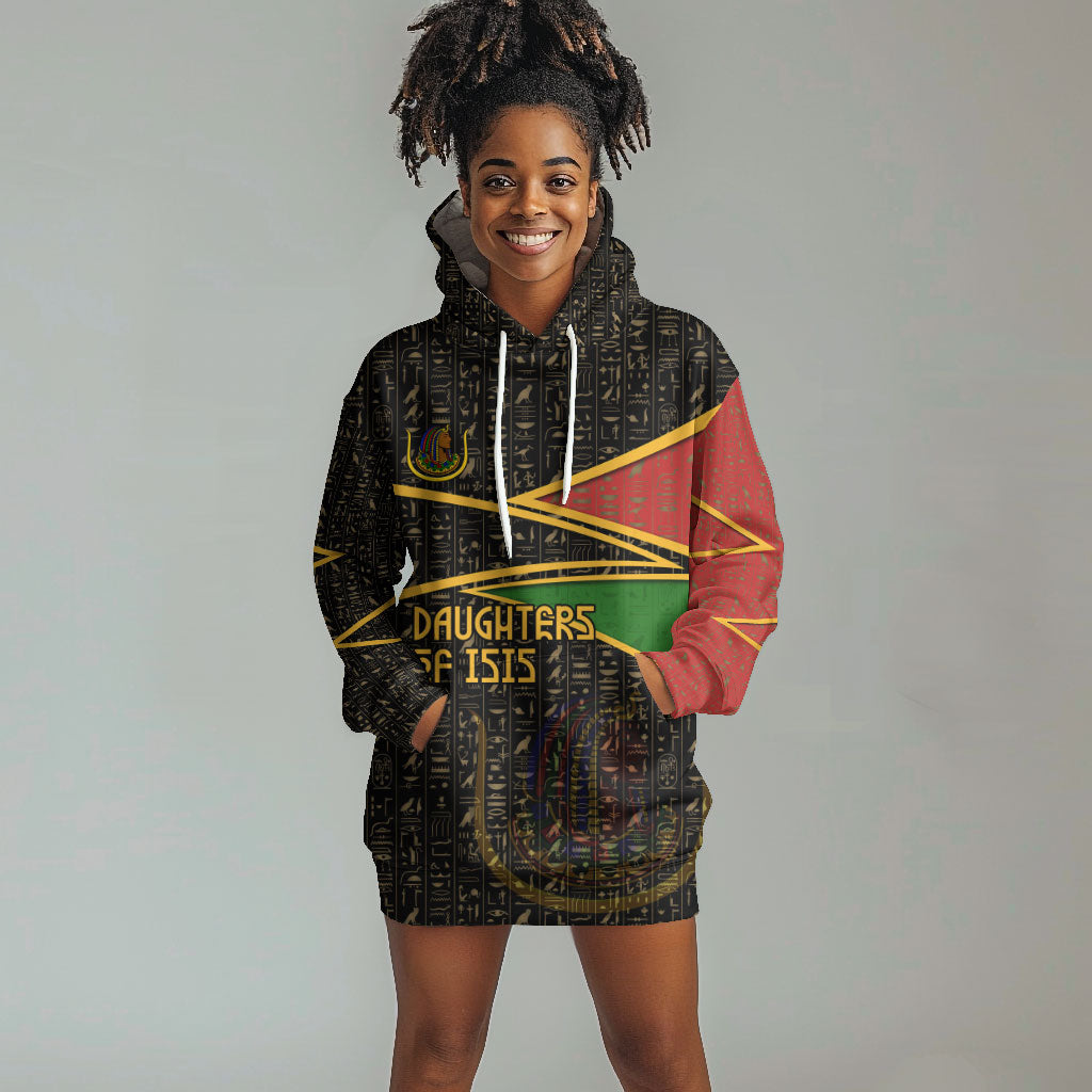 Daughters Of Isis Hoodie Dress Ancient Egyptian Queen Hieroglyphic Art