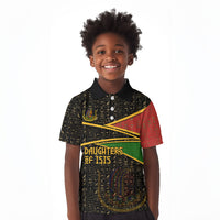 Daughters Of Isis Kid Polo Shirt Ancient Egyptian Queen Hieroglyphic Art