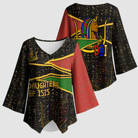 Daughters Of Isis Kimono Sleeve Blouse Ancient Egyptian Queen Hieroglyphic Art