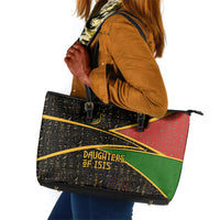 Daughters Of Isis Leather Tote Bag Ancient Egyptian Queen Hieroglyphic Art