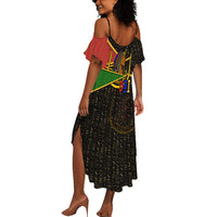Daughters Of Isis Summer Maxi Dress Ancient Egyptian Queen Hieroglyphic Art