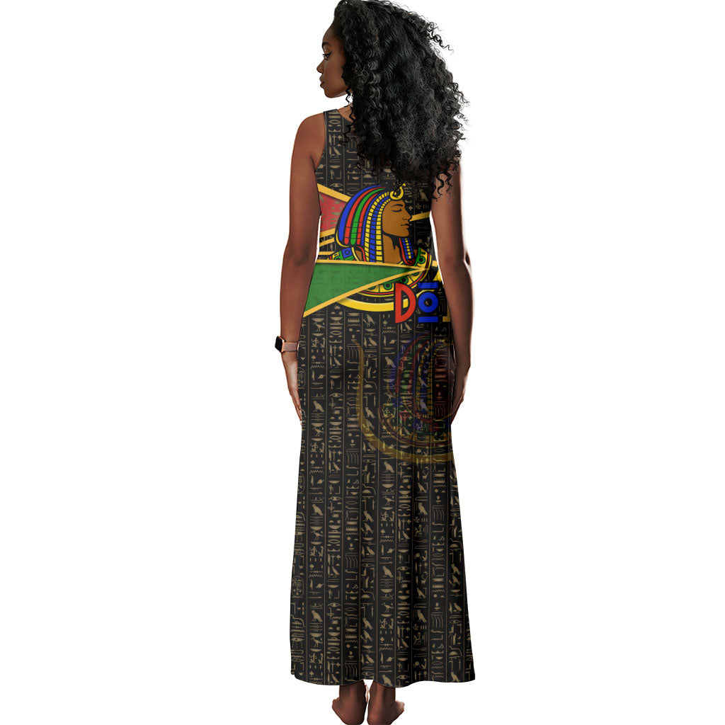Daughters Of Isis Tank Maxi Dress Ancient Egyptian Queen Hieroglyphic Art