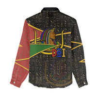 Daughters Of Isis Women Casual Shirt Ancient Egyptian Queen Hieroglyphic Art
