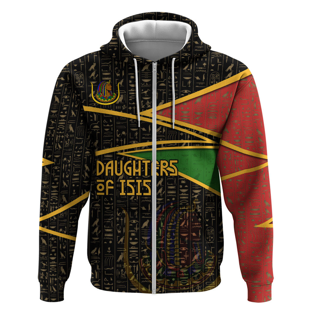 Daughters Of Isis Zip Hoodie Ancient Egyptian Queen Hieroglyphic Art