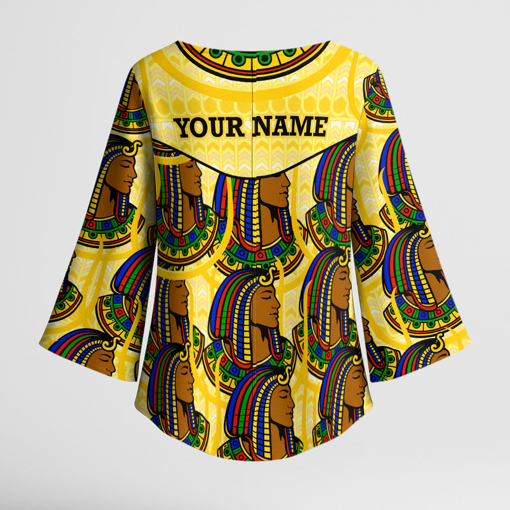 Personalized Daughters Of Isis Kimono Sleeve Blouse Ancient Egyptian Goddess Pharaoh
