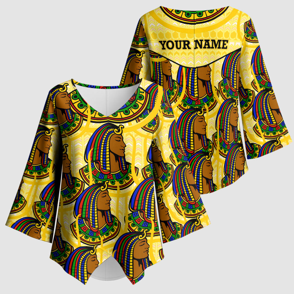 Personalized Daughters Of Isis Kimono Sleeve Blouse Ancient Egyptian Goddess Pharaoh