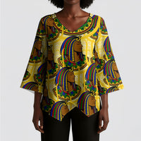 Personalized Daughters Of Isis Kimono Sleeve Blouse Ancient Egyptian Goddess Pharaoh