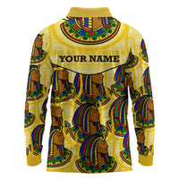 Personalized Daughters Of Isis Long Sleeve Polo Shirt Ancient Egyptian Goddess Pharaoh