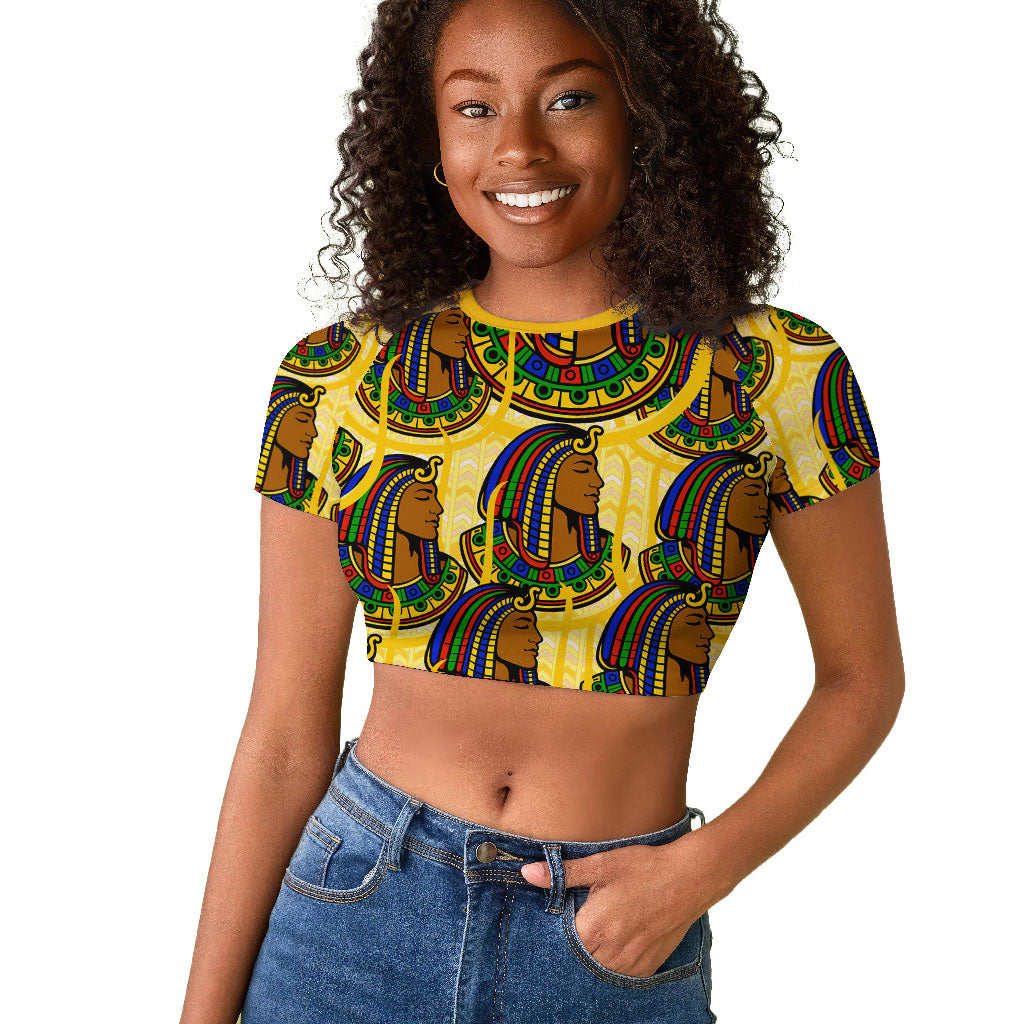 Personalized Daughters Of Isis Raglan Cropped T shirt Ancient Egyptian Goddess Pharaoh