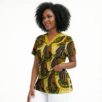 Personalized Daughters Of Isis Scrub Top Ancient Egyptian Goddess Pharaoh
