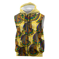 Personalized Daughters Of Isis Sleeveless Zip Hoodie Ancient Egyptian Goddess Pharaoh