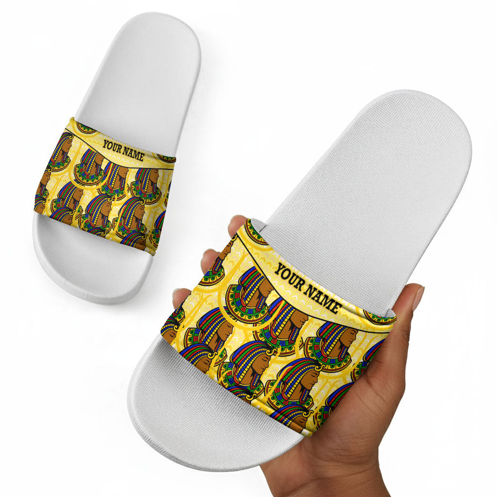 Personalized Daughters Of Isis Slide Sandals Ancient Egyptian Goddess Pharaoh