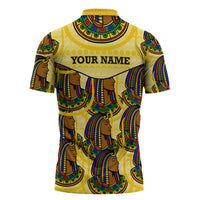 Personalized Daughters Of Isis Zipper Polo Shirt Ancient Egyptian Goddess Pharaoh