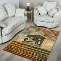 Daughters Of Isis Area Rug Eye Of Horus Ancient Egyptian Goddess - Vintage Parchment Art