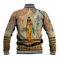 Daughters Of Isis Baseball Jacket Eye Of Horus Ancient Egyptian Goddess - Vintage Parchment Art