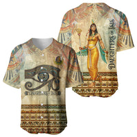 Daughters Of Isis Baseball Jersey Eye Of Horus Ancient Egyptian Goddess - Vintage Parchment Art