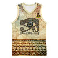 Daughters Of Isis Basketball Jersey Eye Of Horus Ancient Egyptian Goddess - Vintage Parchment Art