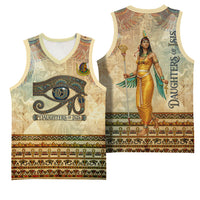 Daughters Of Isis Basketball Jersey Eye Of Horus Ancient Egyptian Goddess - Vintage Parchment Art
