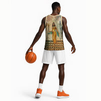 Daughters Of Isis Basketball Jersey Eye Of Horus Ancient Egyptian Goddess - Vintage Parchment Art