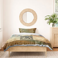 Daughters Of Isis Bedding Set Eye Of Horus Ancient Egyptian Goddess - Vintage Parchment Art
