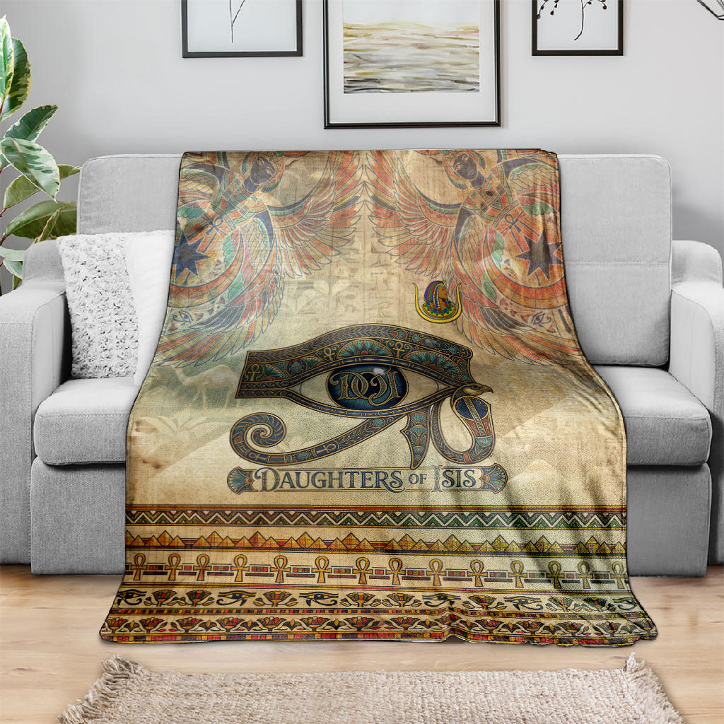 Daughters Of Isis Blanket Eye Of Horus Ancient Egyptian Goddess - Vintage Parchment Art