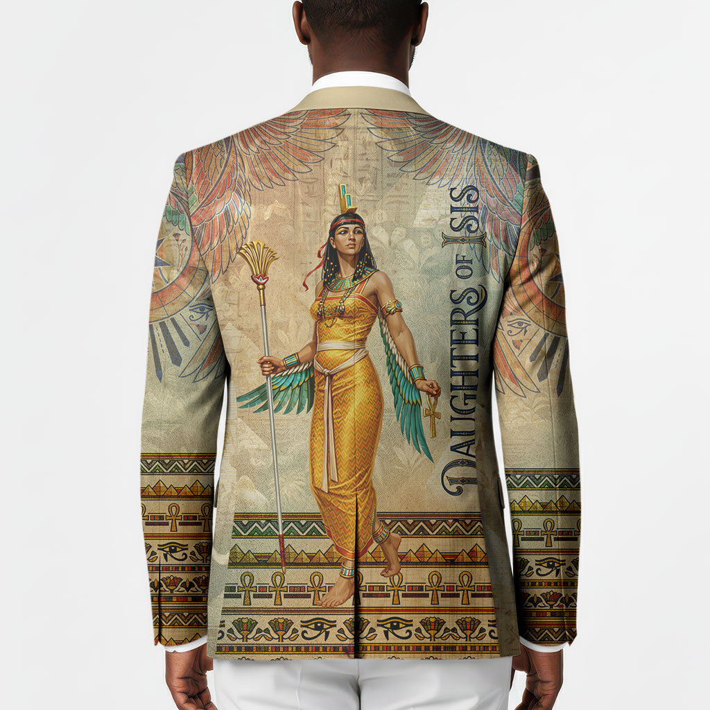 Daughters Of Isis Blazer Eye Of Horus Ancient Egyptian Goddess - Vintage Parchment Art