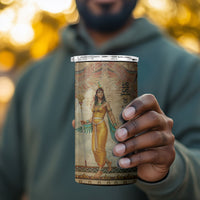 Daughters Of Isis 4 in 1 Can Cooler Tumbler Eye Of Horus Ancient Egyptian Goddess - Vintage Parchment Art