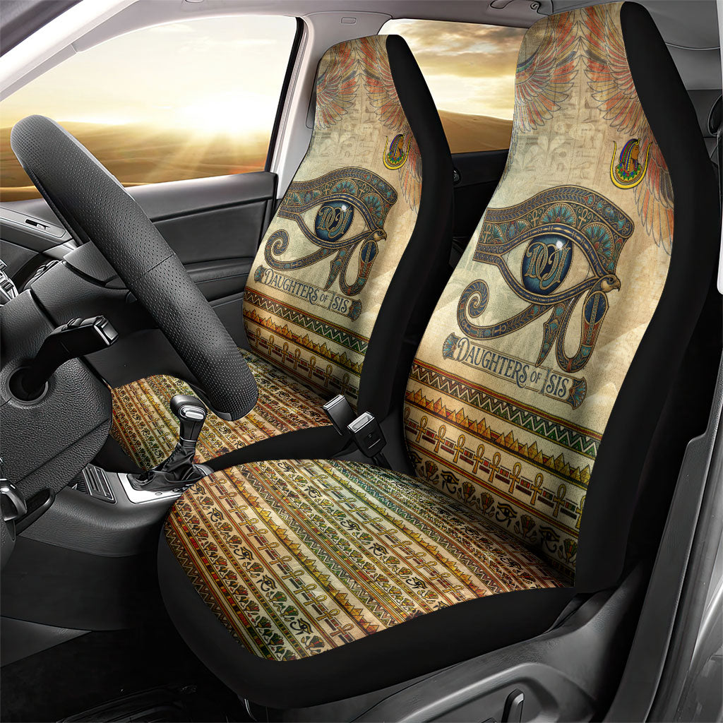 Daughters Of Isis Car Seat Cover Eye Of Horus Ancient Egyptian Goddess - Vintage Parchment Art
