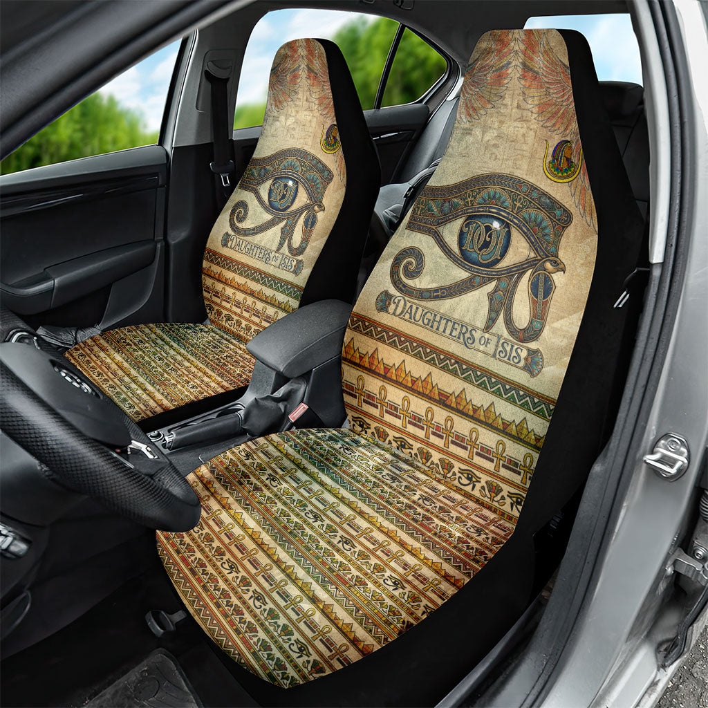 Daughters Of Isis Car Seat Cover Eye Of Horus Ancient Egyptian Goddess - Vintage Parchment Art