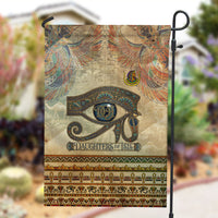 Daughters Of Isis Garden Flag Eye Of Horus Ancient Egyptian Goddess - Vintage Parchment Art