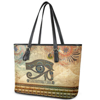 Daughters Of Isis Leather Tote Bag Eye Of Horus Ancient Egyptian Goddess - Vintage Parchment Art