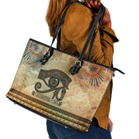 Daughters Of Isis Leather Tote Bag Eye Of Horus Ancient Egyptian Goddess - Vintage Parchment Art